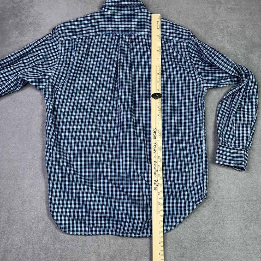 Ralph‎ Lauren Boys Large Blue Plaid Brushed Twill